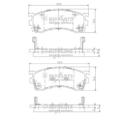 NIPPARTS J3603038: Piduriklotsid Esisild