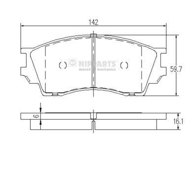 NIPPARTS J3603040: Piduriklotsid koos lisadega