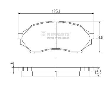 NIPPARTS J3603047: Piduriklotsid koos lisadega
