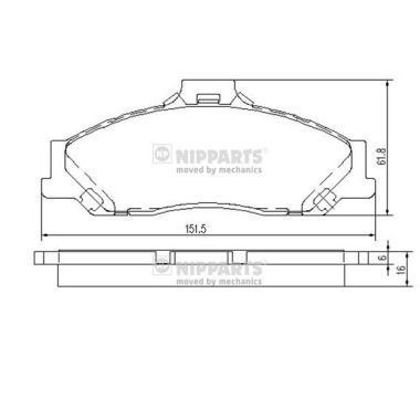 NIPPARTS J3603053: Piduriklotsid Esisild