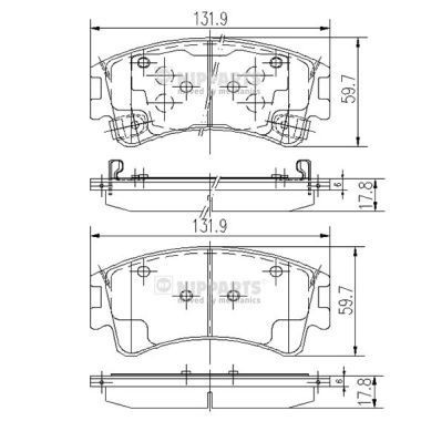NIPPARTS J3603056: Piduriklotsid Esisild