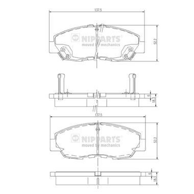 NIPPARTS J3604030: Piduriklotsid