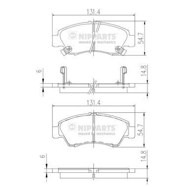 NIPPARTS J3604034: Piduriklotsid Esisild