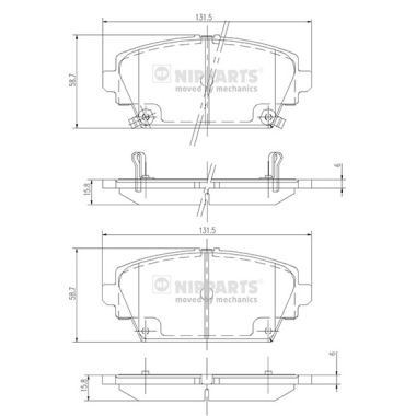 NIPPARTS J3604047: Piduriklotsid Esisild