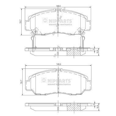 NIPPARTS J3604051: Piduriklotsid Esisild