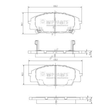 NIPPARTS J3604055: Piduriklotsid Esisild