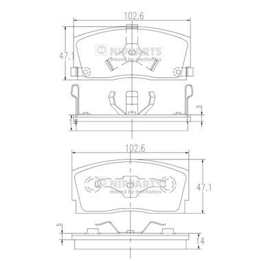 NIPPARTS J3606006: Piduriklotsid