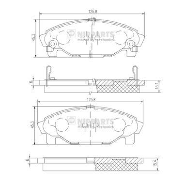 NIPPARTS J3606011: Piduriklotsid Esisild