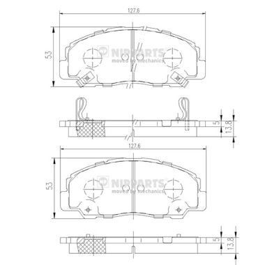 NIPPARTS J3606012: Piduriklotsid Esisild