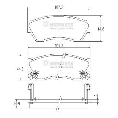 NIPPARTS J3608005: Piduriklotsid Esisild