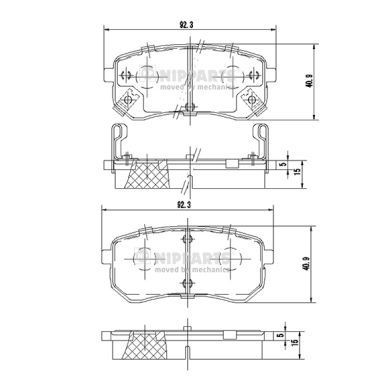 NIPPARTS J3610307: Piduriklotsid Tagasild