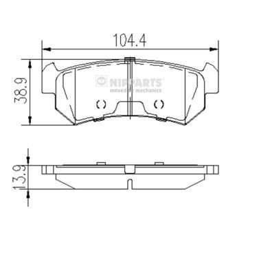 NIPPARTS J3610903: Piduriklotsid Tagasild