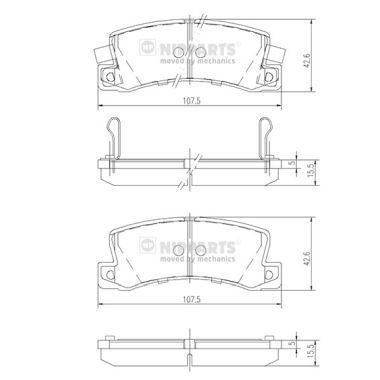 NIPPARTS J3612013: Piduriklotsid Tagasild