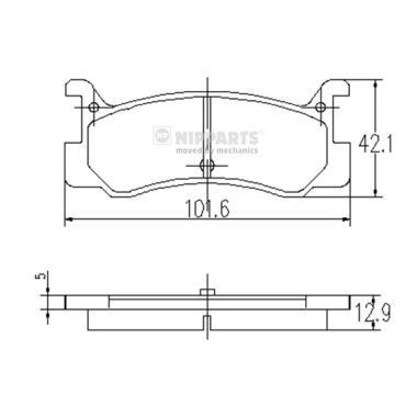 NIPPARTS J3613003: Piduriklotsid Tagasild