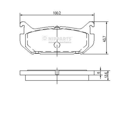 NIPPARTS J3613007: Piduriklotsid Tagasild