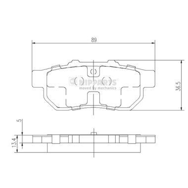 NIPPARTS J3614007: Piduriklotsid Tagasild