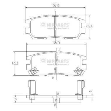 NIPPARTS J3615005: Piduriklotsid