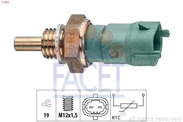 FACET 7.3364: Andur, kütusetemperatuur Made in Italy - OE Equivalent
