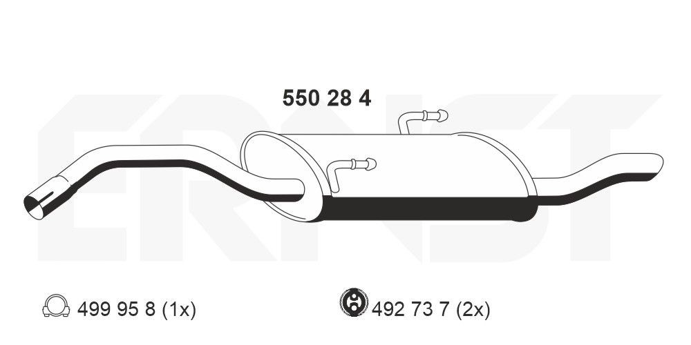 ERNST 550284: Lõppsummuti 1080mm
