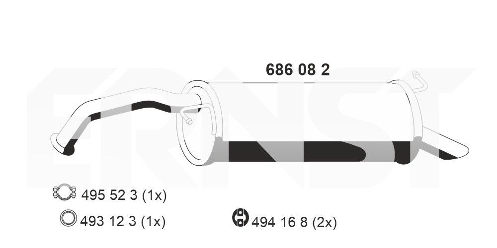 ERNST 686082: Lõppsummuti 980mm