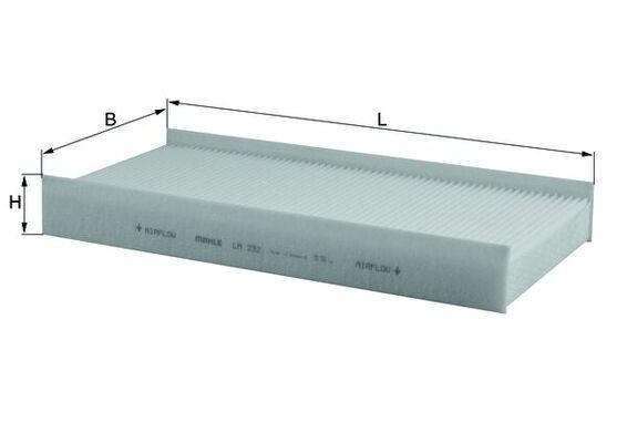 MAHLE ORIGINAL LA 232: Filtro abitacolo Filtro particellare