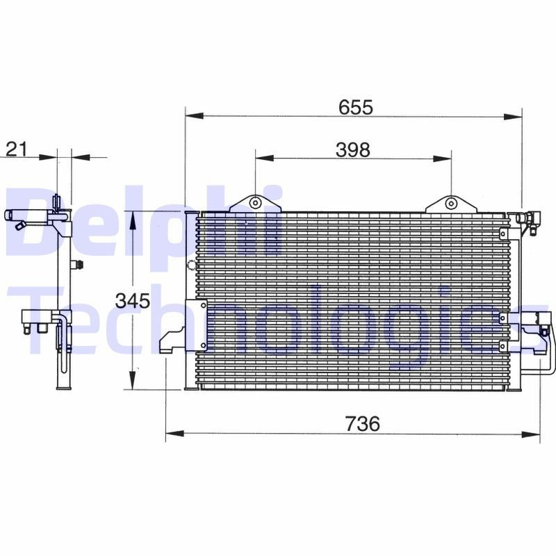 DELPHI TSP0225012: Kondensaator, kliimaseade 21mm