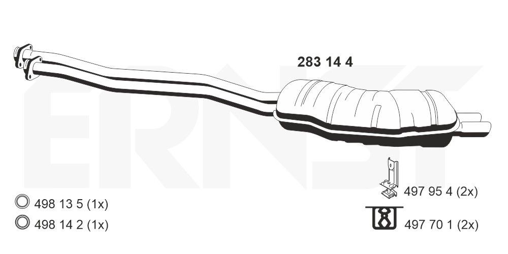 ERNST 283144: Lõppsummuti 1580mm
