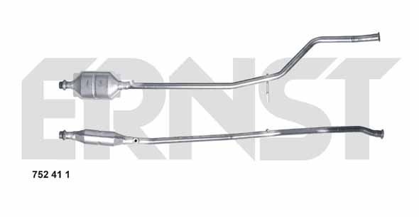 ERNST 752411: Catalizator spate, cu set de montaj Set