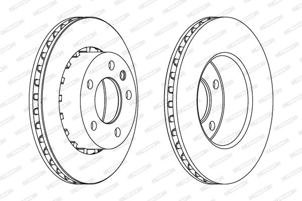 FERODO DDF188: Piduriketas Ø: 258mm, õhutusega, Ø: 258mm, õlitatud, ilma kruvideta PREMIER