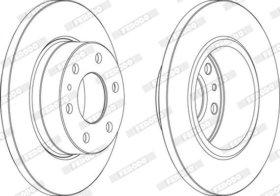 FERODO FCR315A: Piduriketas Ø: 296mm, täis, Ø: 296mm, ilma kruvideta PREMIER