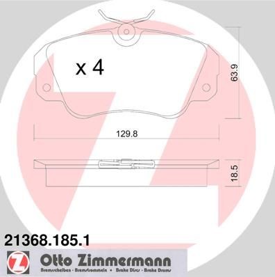 ZIMMERMANN 21368.185.1: Piduriklotsid Foto vastab tarnekomplektile, koos kruvidega