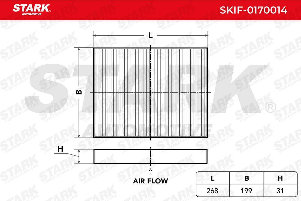 STARK SKIF-0170014: Filter, salongiõhk Aktiivsöefilter, Filtrer