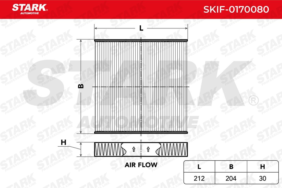 STARK SKIF-0170080: Filter, salongiõhk Aktiivsöefilter