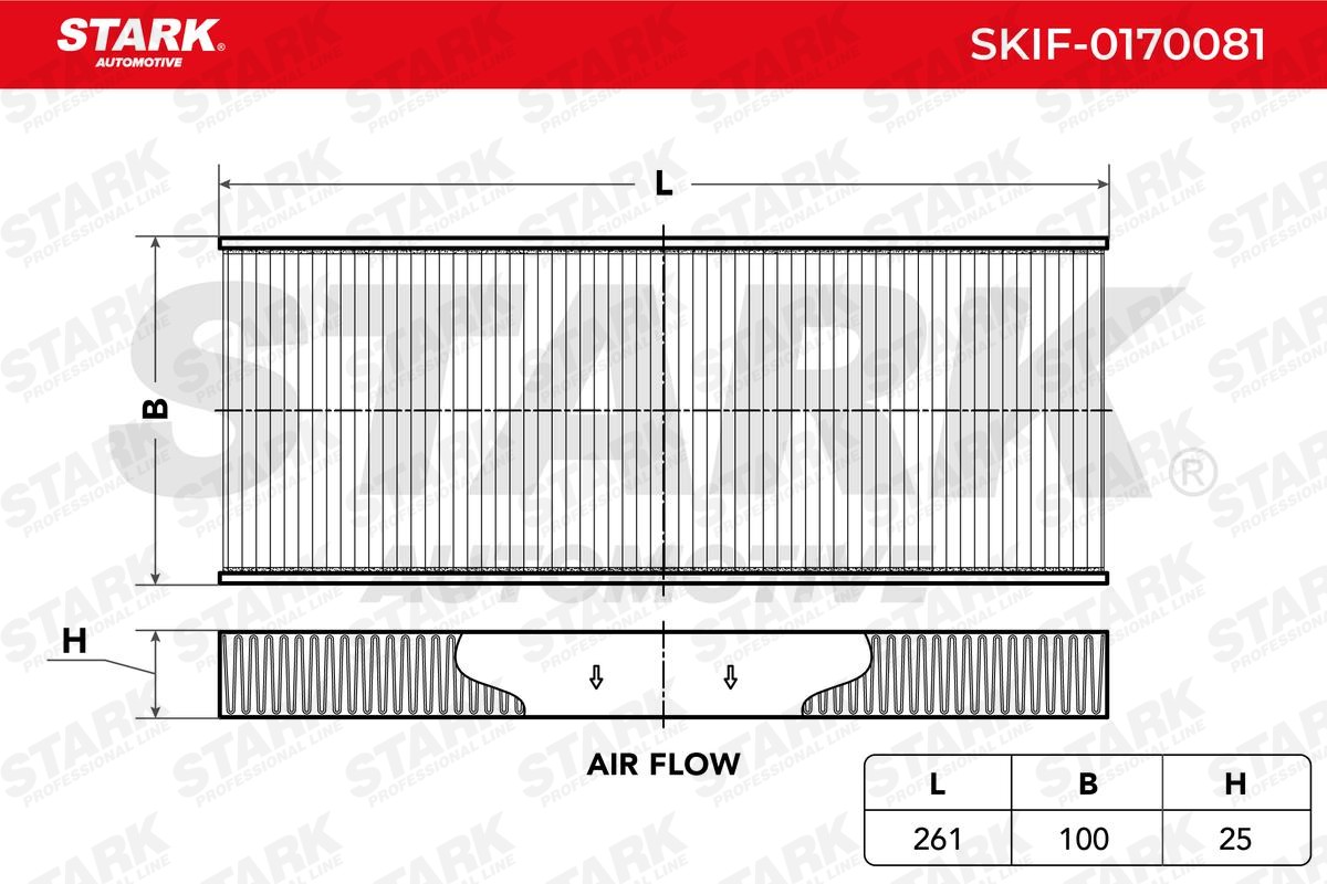 STARK SKIF-0170081: Salono filtras dalelių filtras, Suspenduotųjų medžiagų filtras (HEPA)