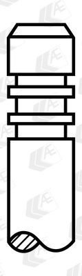 AE V95086: Válvula de escape vástago de válvula cromado, asiento de válvula revestido de estelita, extremo vástago válvula templado