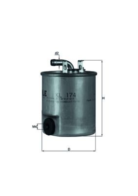 MAHLE ORIGINAL KL 174: Brændstof-filter