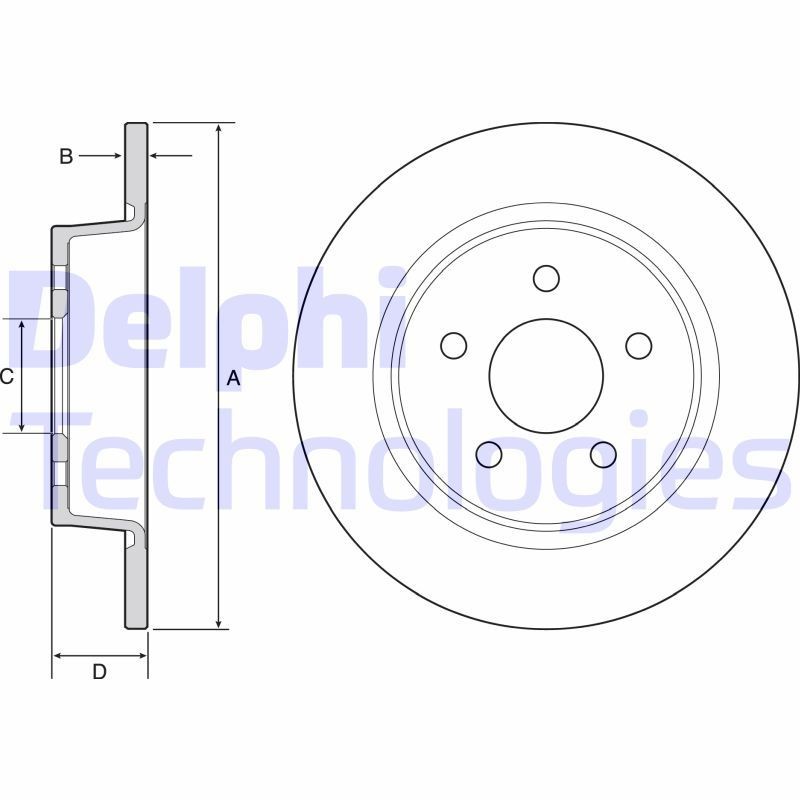 DELPHI BG4533: Piduriketas Ø: 280mm, täis, Ø: 280mm