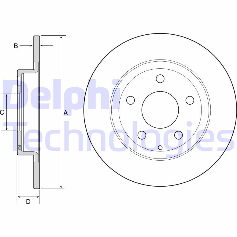 DELPHI BG4534: Piduriketas Ø: 278mm, täis, Ø: 278mm