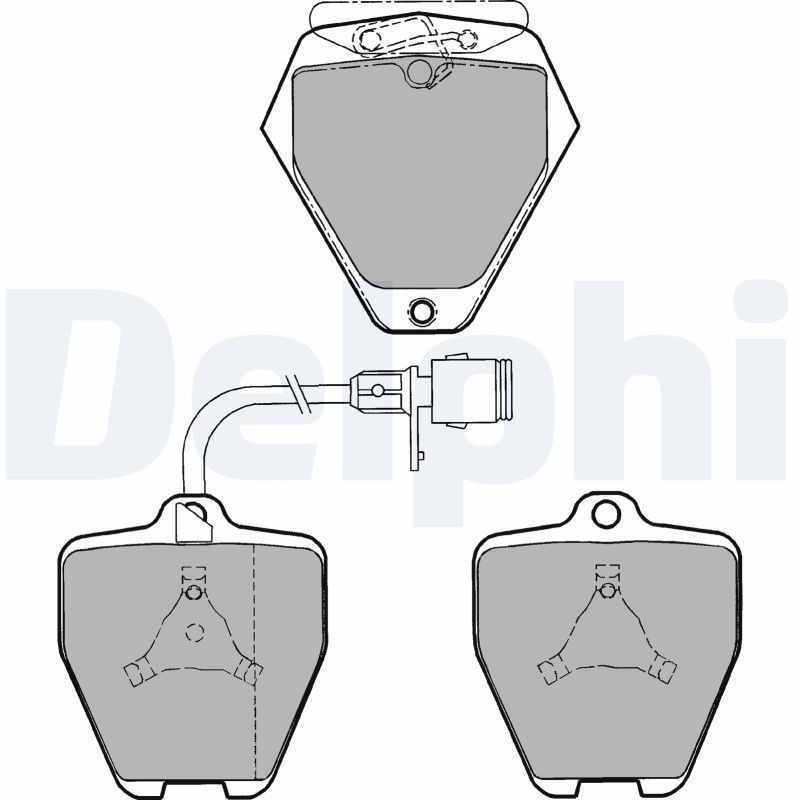 DELPHI LP1024: Piduriklotsid ilma lisavarustuseta, koos kleepfooliumiga