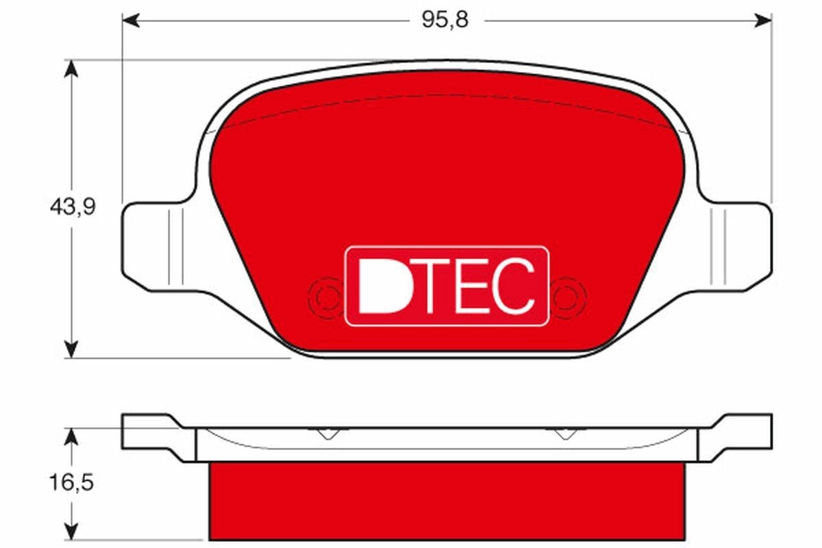 TRW GDB1396DTE: Piduriklotsid koos lisadega, koos pidurisadula kruvidega DTEC COTEC
