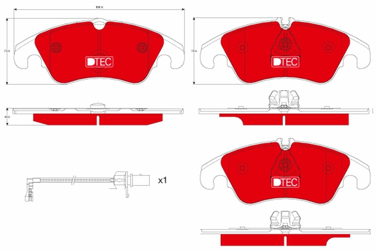 TRW GDB1916DTE: Piduriklotsid DTEC COTEC