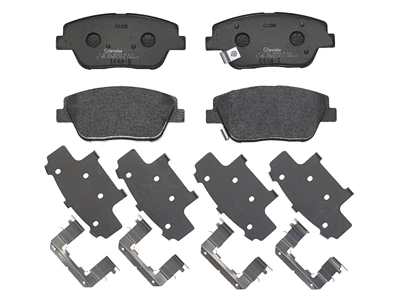 BREMBO P 30 066: Piduriklotsid PRIME LINE koos lisadega, koos kokkusurumisvastase plekiga