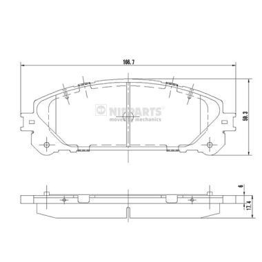 NIPPARTS N3602139: Piduriklotsid Esisild