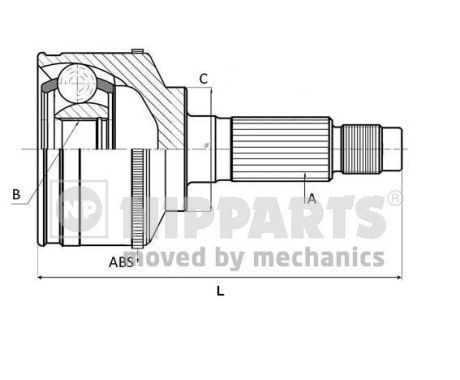 NIPPARTS N2820313: Set articulatie, planetara cu nut