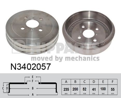 NIPPARTS N3402057: Tambur frana 235mm