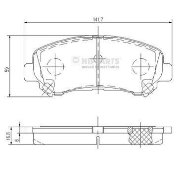 NIPPARTS J3601096: Piduriklotsid Esisild