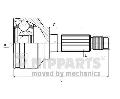 NIPPARTS N2820400: Drivledd med nav