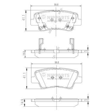 NIPPARTS N3610311: Piduriklotsid Tagasild