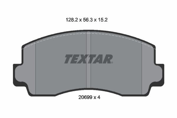 TEXTAR 2069901: Plăcuțe de frână
