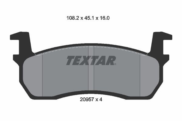 TEXTAR 2095701: Piduriklotsid
